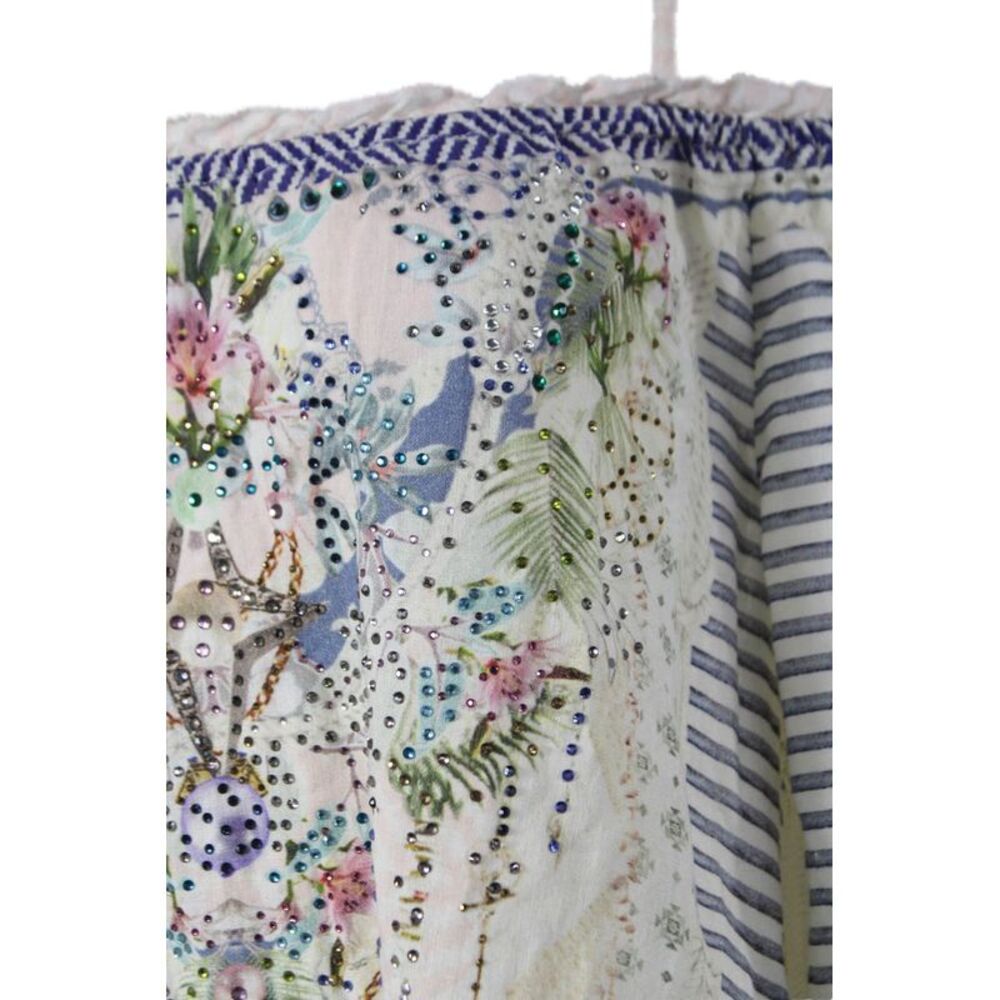 Camilla Womens Shift Dress Multicolor Floral Off Shoulder Long Sleeve Size M - Picture 2 of 7